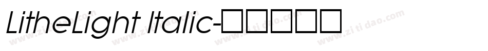 LitheLight Italic字体转换